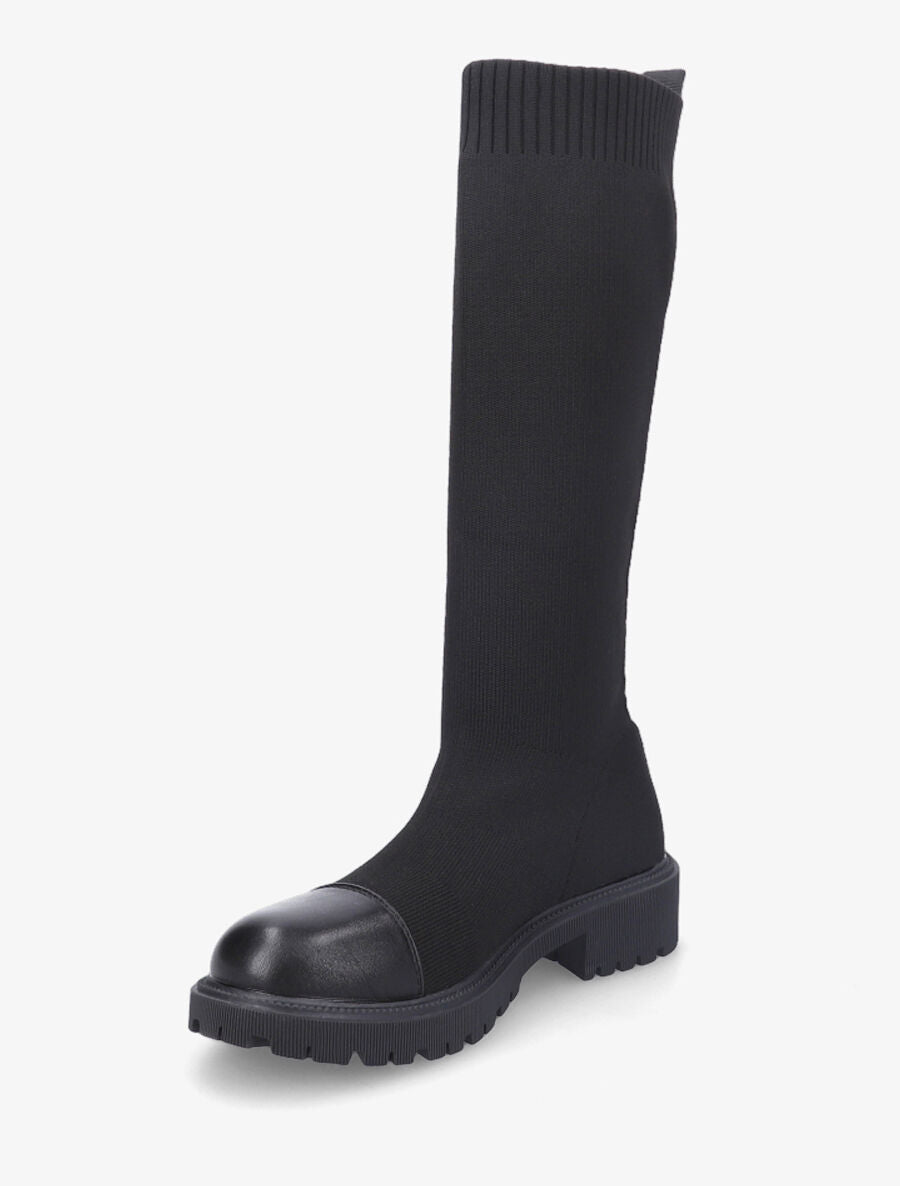 Bottes style chaussettes en maille - Noir - 3