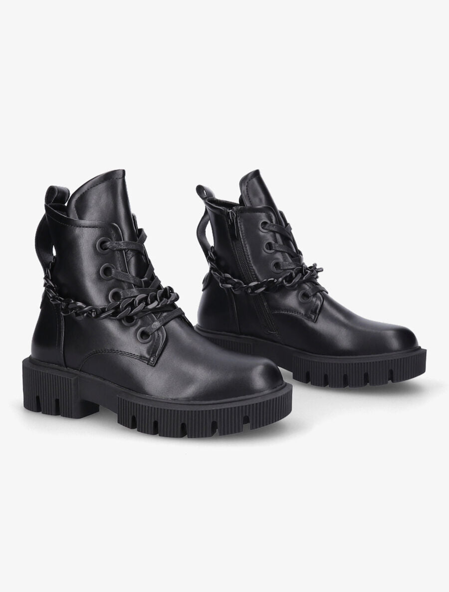 Boots militaire à chaîne - Noir - 4