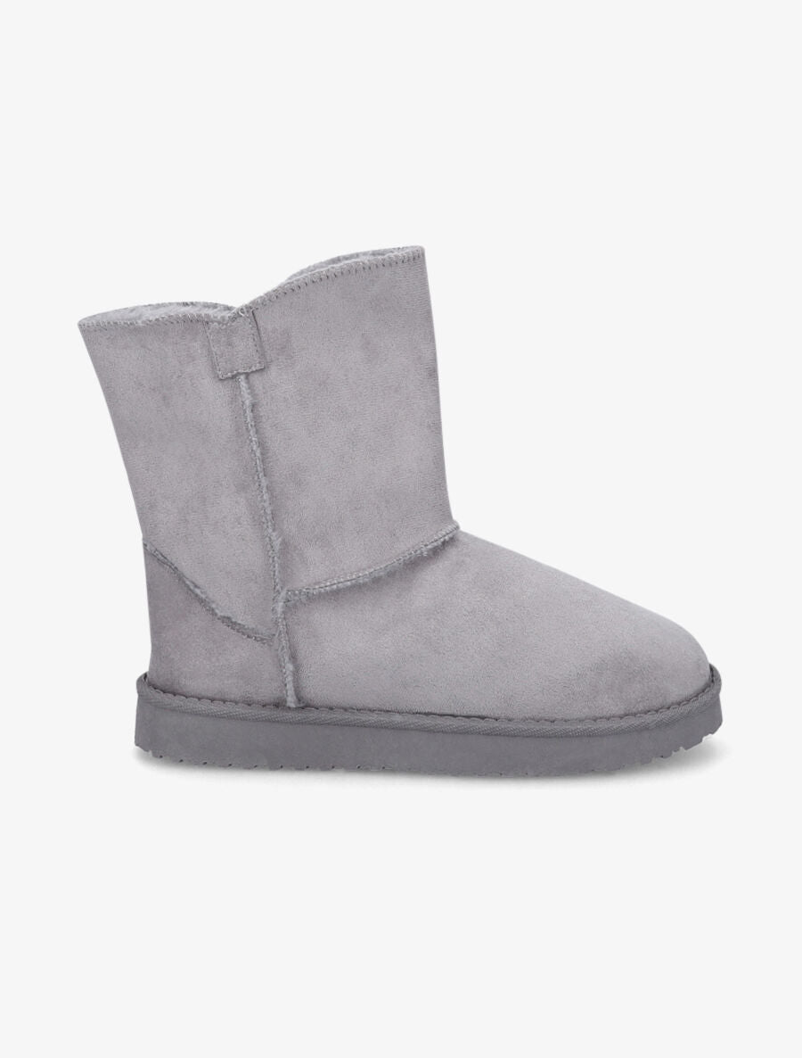 Boots classiques fourrées en suédine - Gris - 5