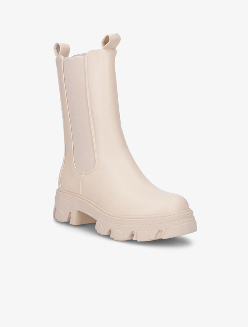 Bottes crantées stylisées - Beige - 3