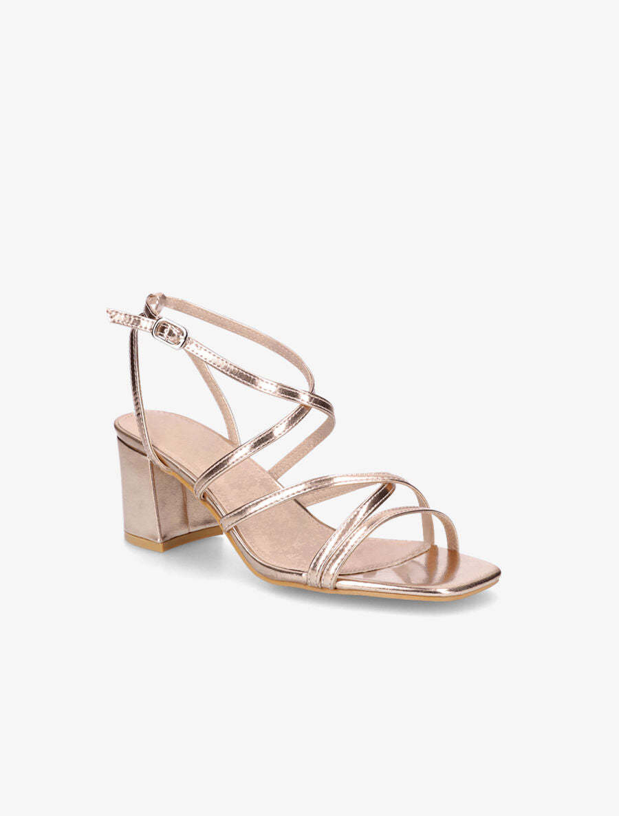 Sandales classique en simili entrelacées - Rose gold - 2
