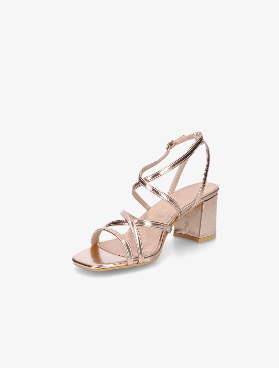 Sandales classique en simili entrelacées - Rose gold - 3