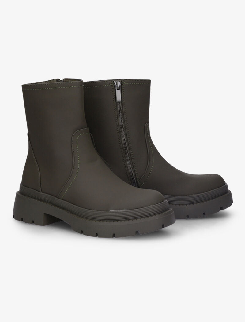 Bottines à semelles crantées - Kaki - 5