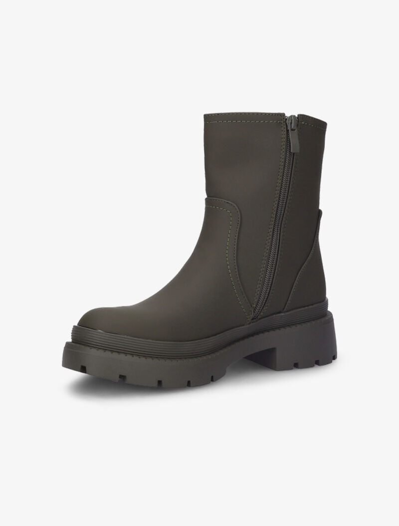 Bottines à semelles crantées - Kaki - 4