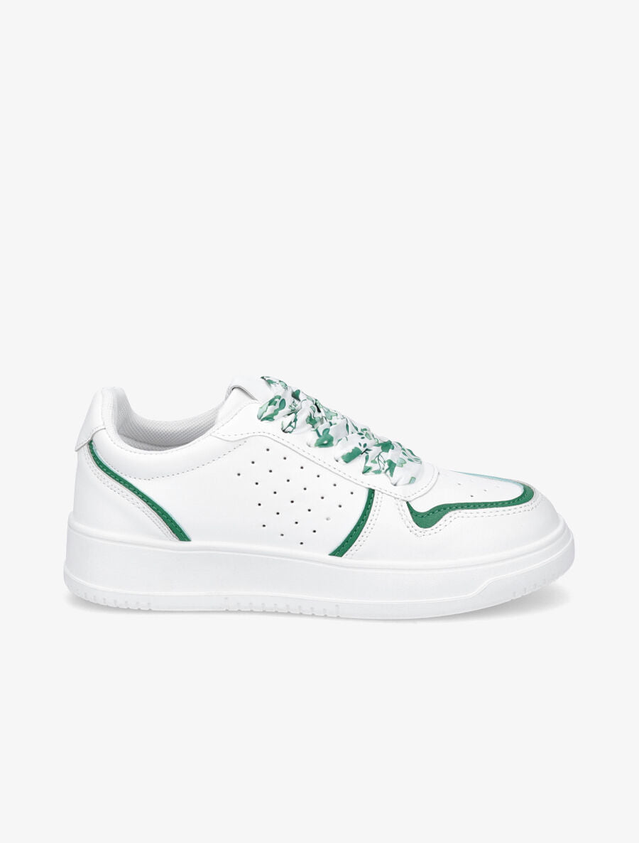 Sneakers à lacets imprimé interchangeables - Vert - 1