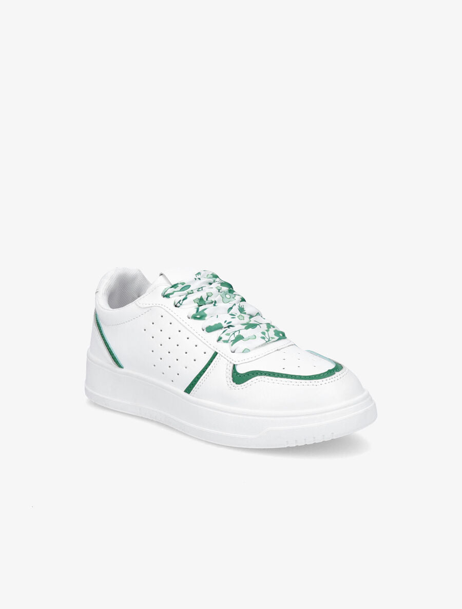 Sneakers à lacets imprimé interchangeables - Vert - 2
