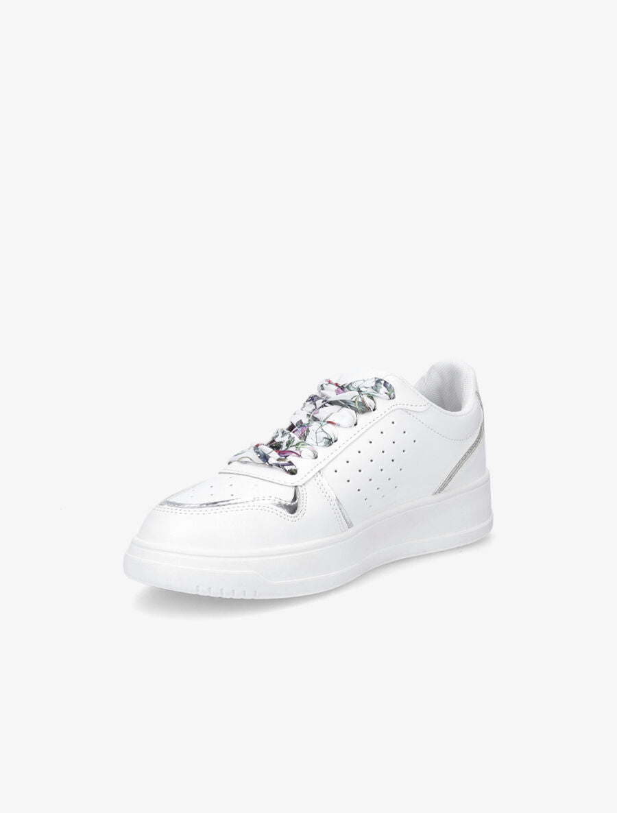 Sneakers à lacets imprimé interchangeables - Argent - 3