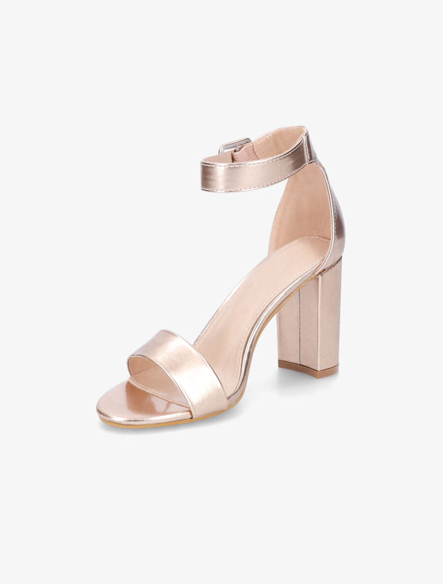 Sandales en simili à talon haut - Rose gold - 3