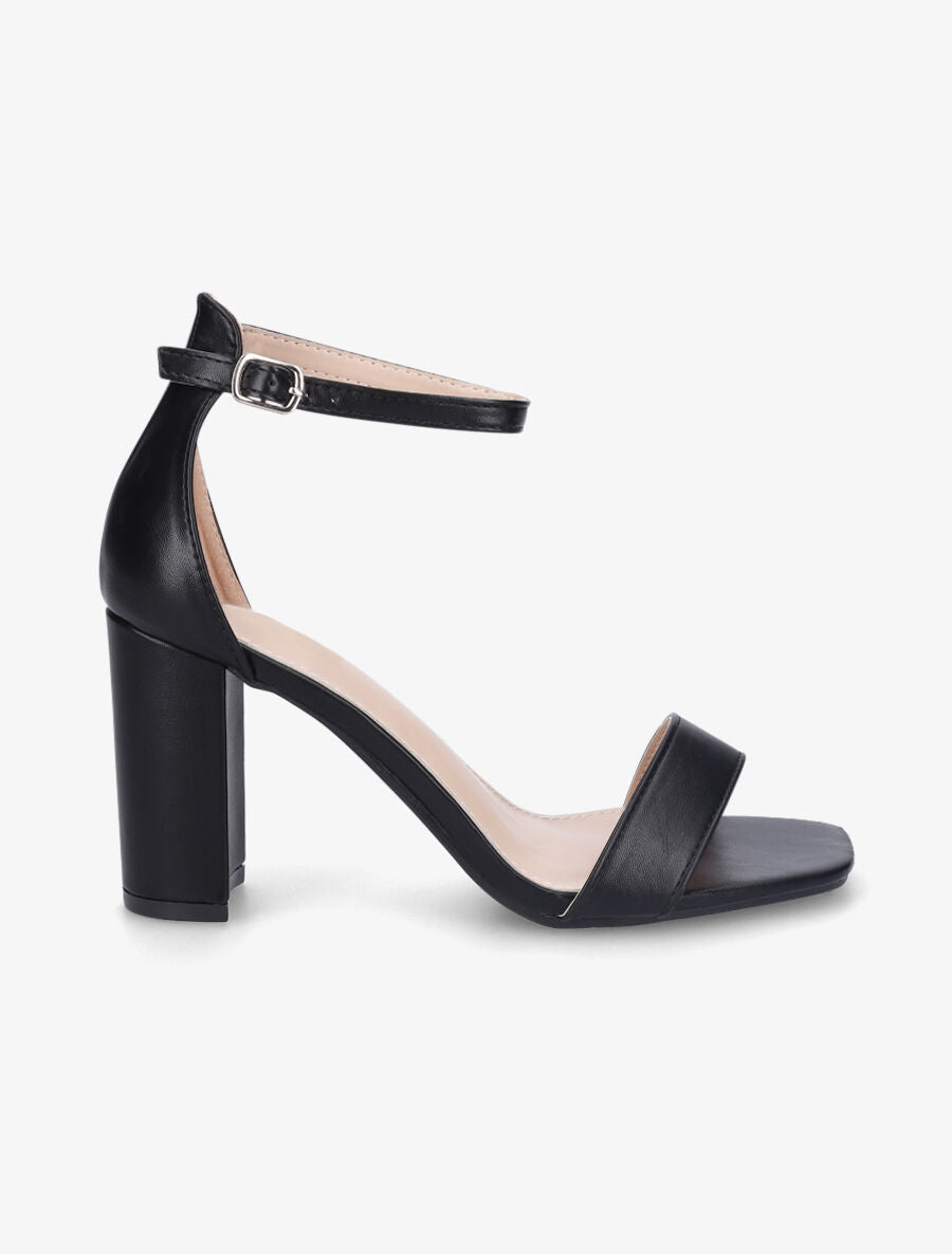Sandales minimalistes à talon - Noir - 1