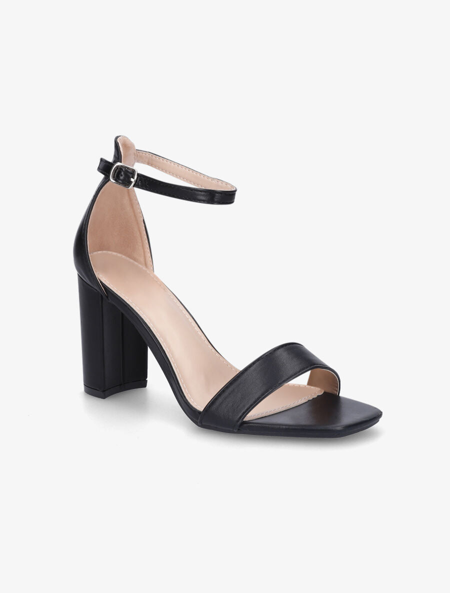 Sandales minimalistes à talon - Noir - 2