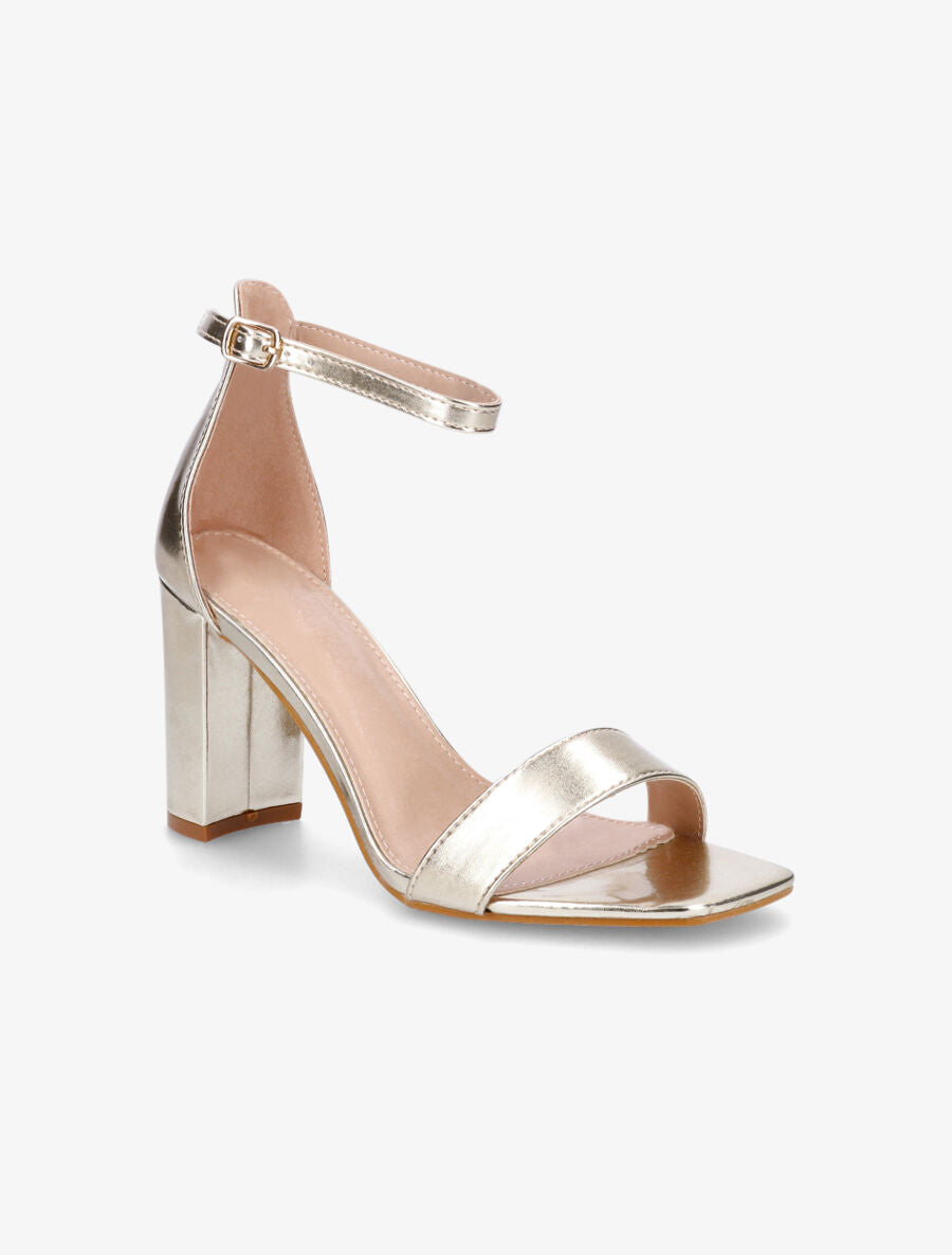Sandales minimalistes à talon - Or - 2