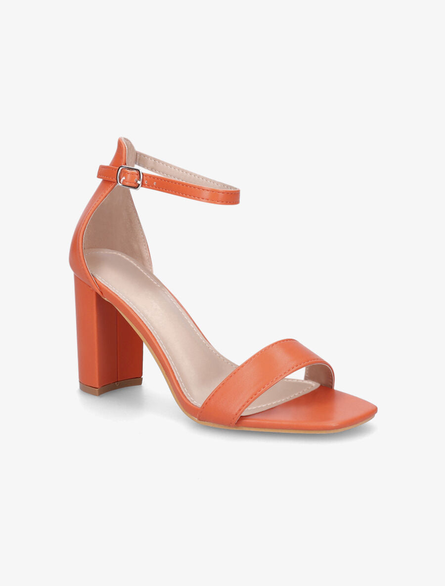 Sandales minimalistes à talon - Orange - 2
