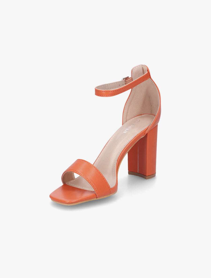 Sandales minimalistes à talon - Orange - 3