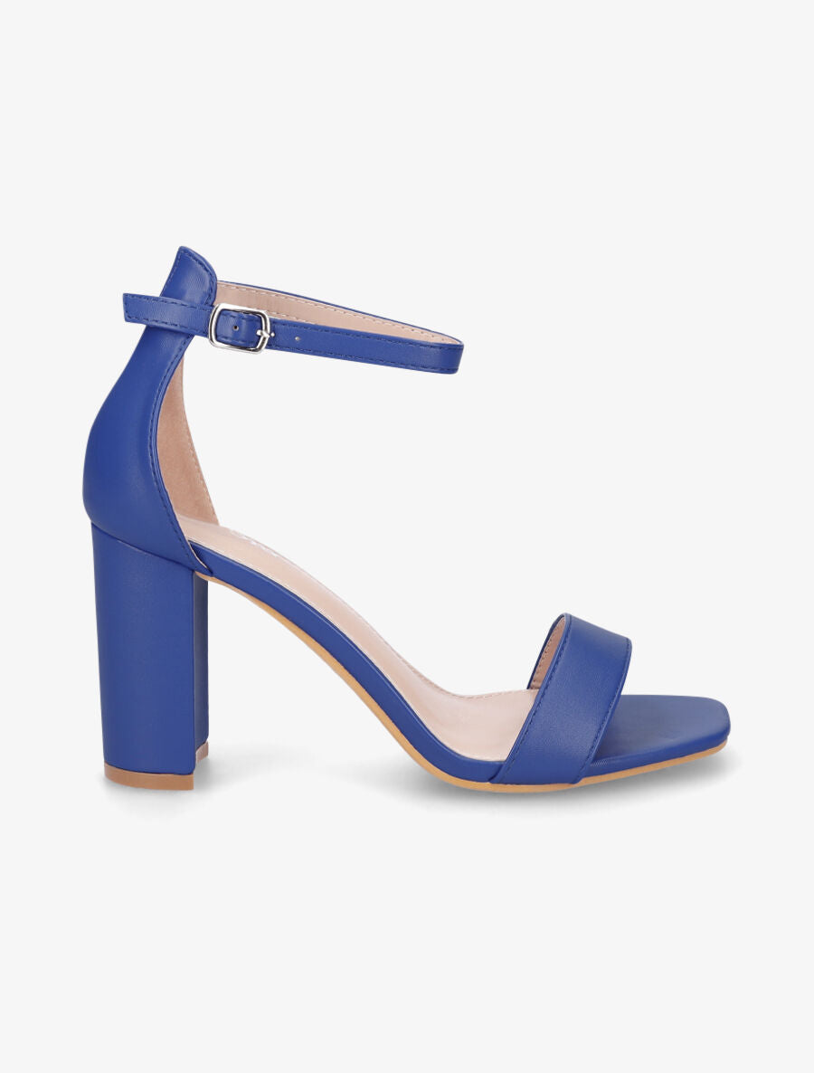 Sandales minimalistes à talon - Bleu électrique - 1