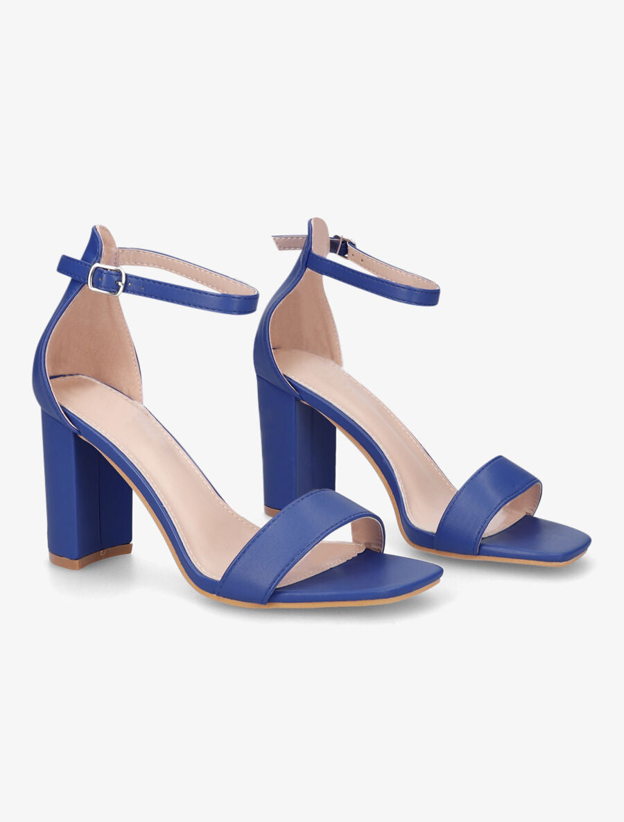 Sandales minimalistes à talon - Bleu électrique - 4