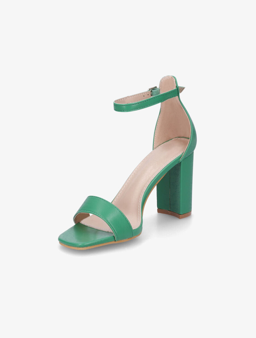 Sandales minimalistes à talon - Vert - 3