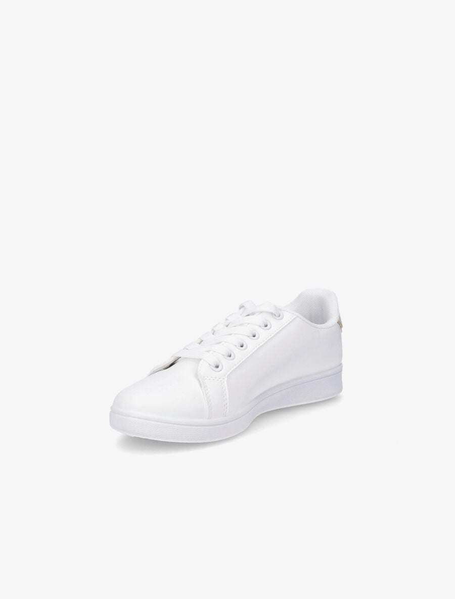 Tennis en simili à bandes fantaisies - Beige - 3