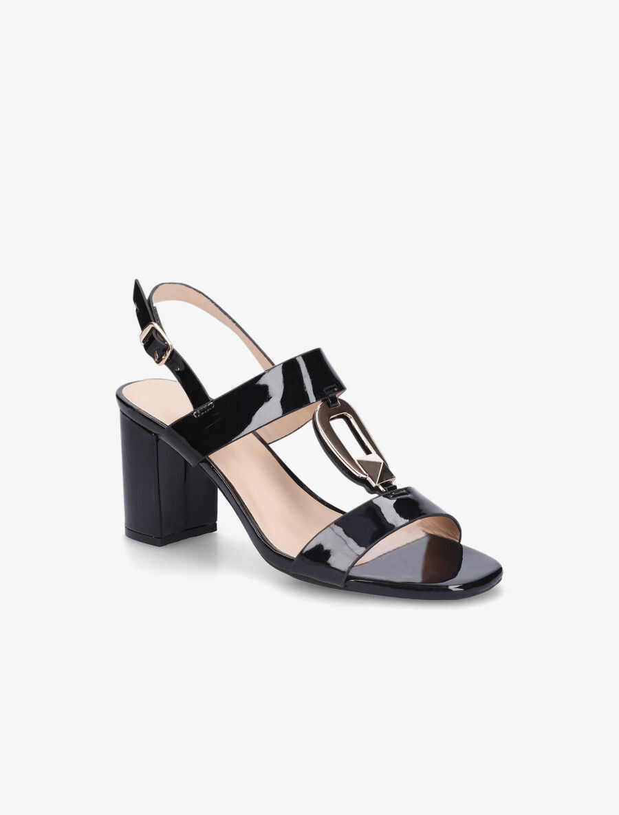 Sandales vernies à talon - Noir - 2