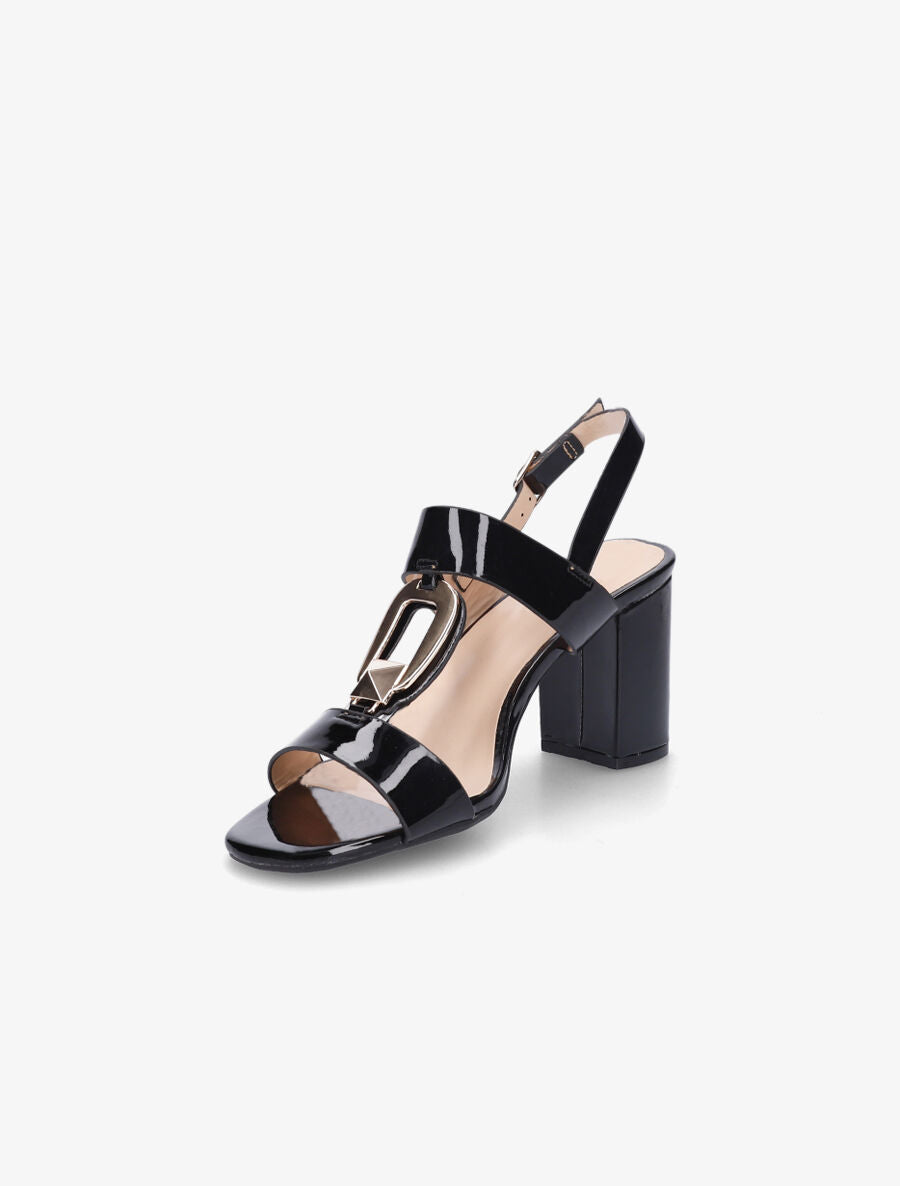Sandales vernies à talon - Noir - 3