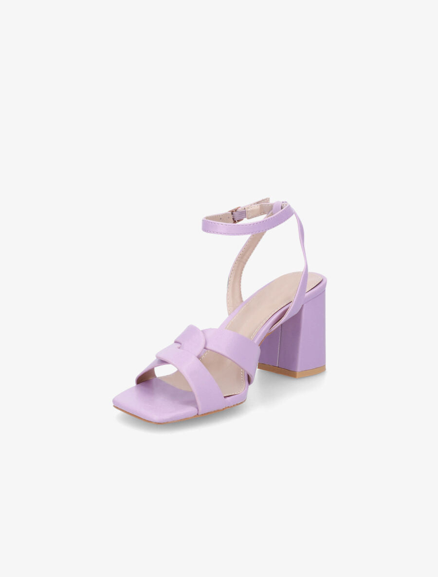 Sandales croisées à talon - Lilas - 3
