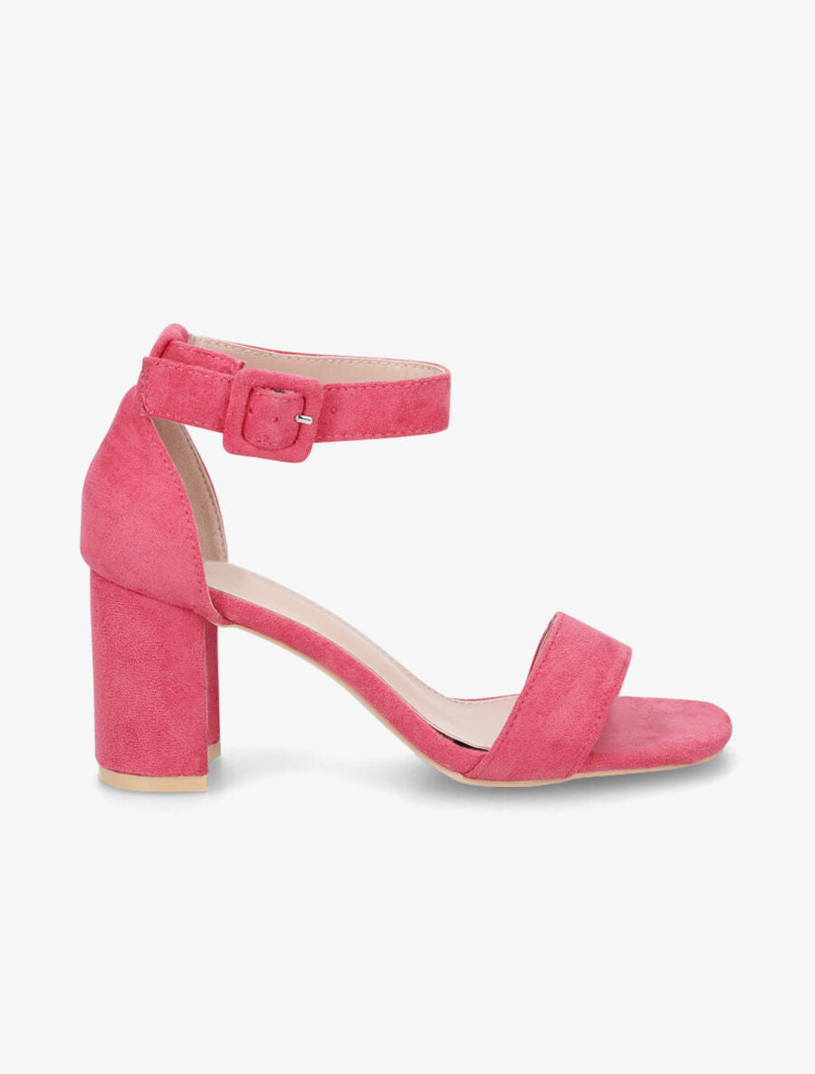 Sandales à bride en suédine - Fuschia - 1