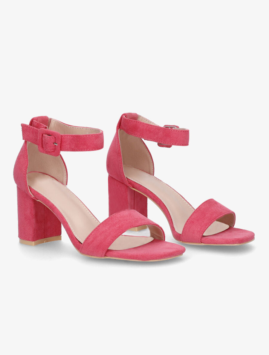 Sandales à bride en suédine - Fuschia - 4