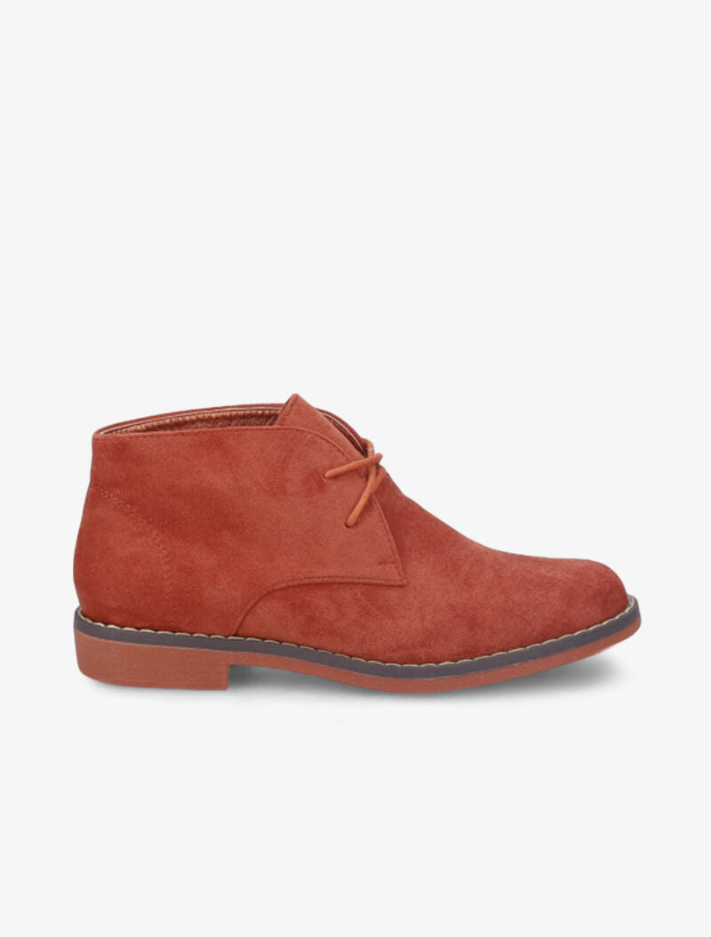 Derbies montantes suédées - Orange - 2