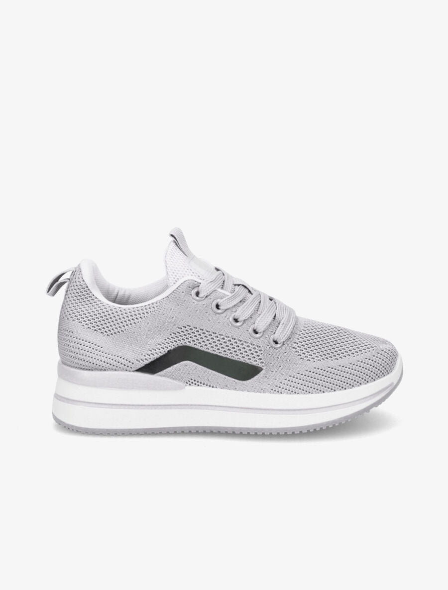 Running en toile bande holographique - Gris - 1
