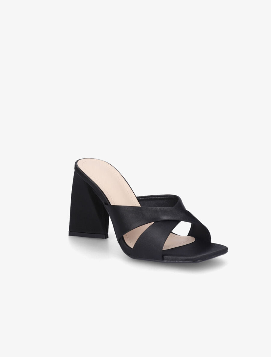 Mules à talon triangulaire - Noir - 2