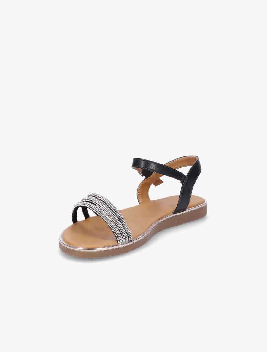 Nu-pieds à strass - Noir - 3