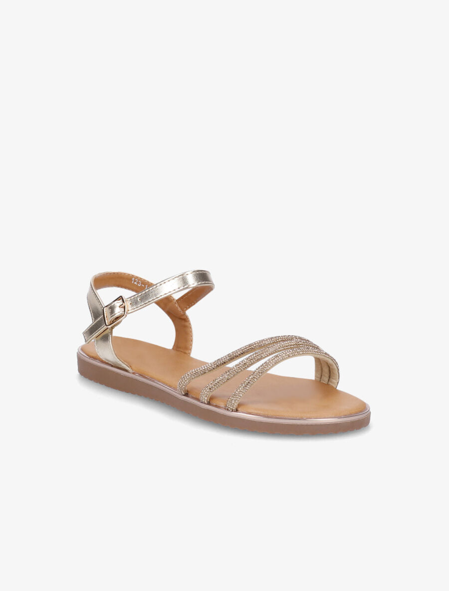 Nu-pieds à strass - Or - 2