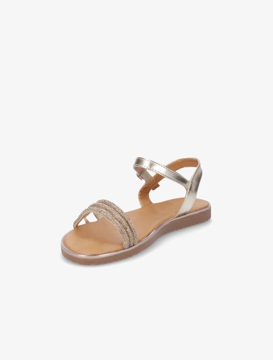 Nu-pieds à strass - Or - 3