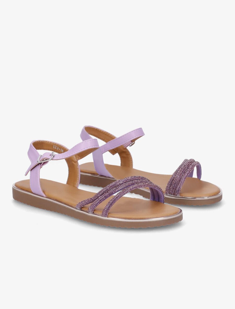 Nu-pieds à strass - Lilas - 4