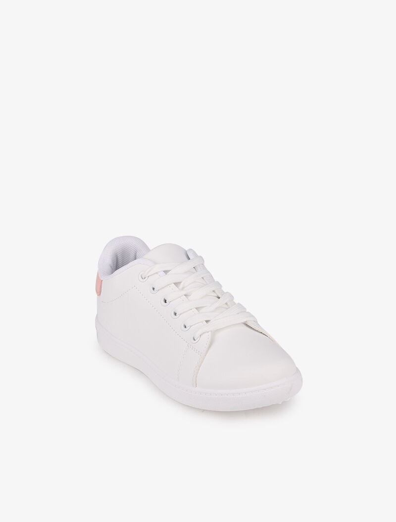 Sneakers à contrefort contrastant - Rose - 2