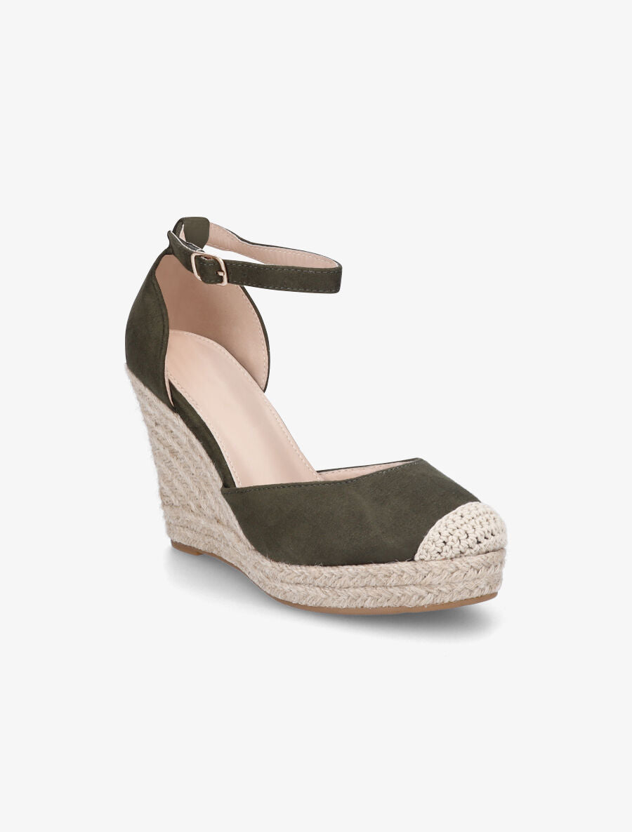 Espadrilles hautes en suédine - Kaki foncé - 2