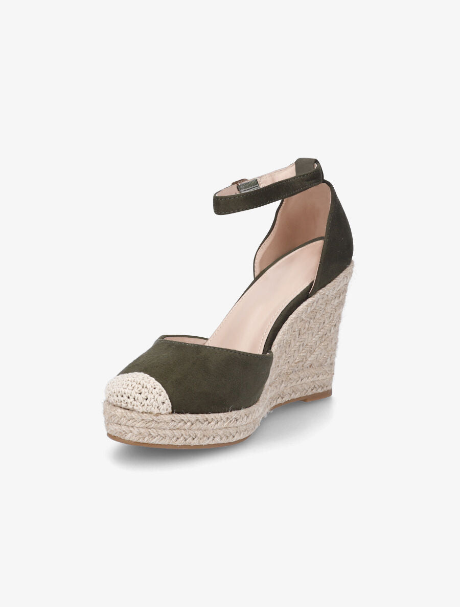 Espadrilles hautes en suédine - Kaki foncé - 3