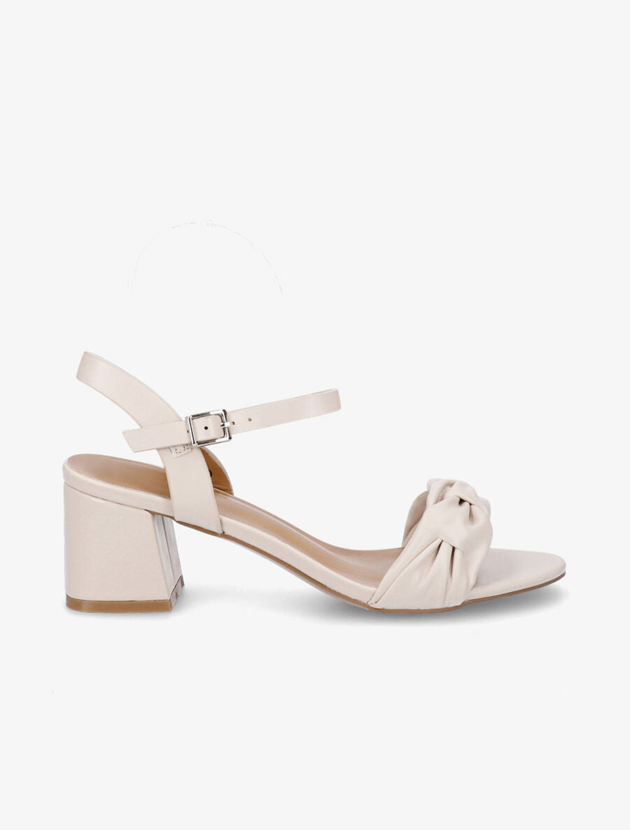 Sandales mi-hautes à bride fantaisie - Beige - 1