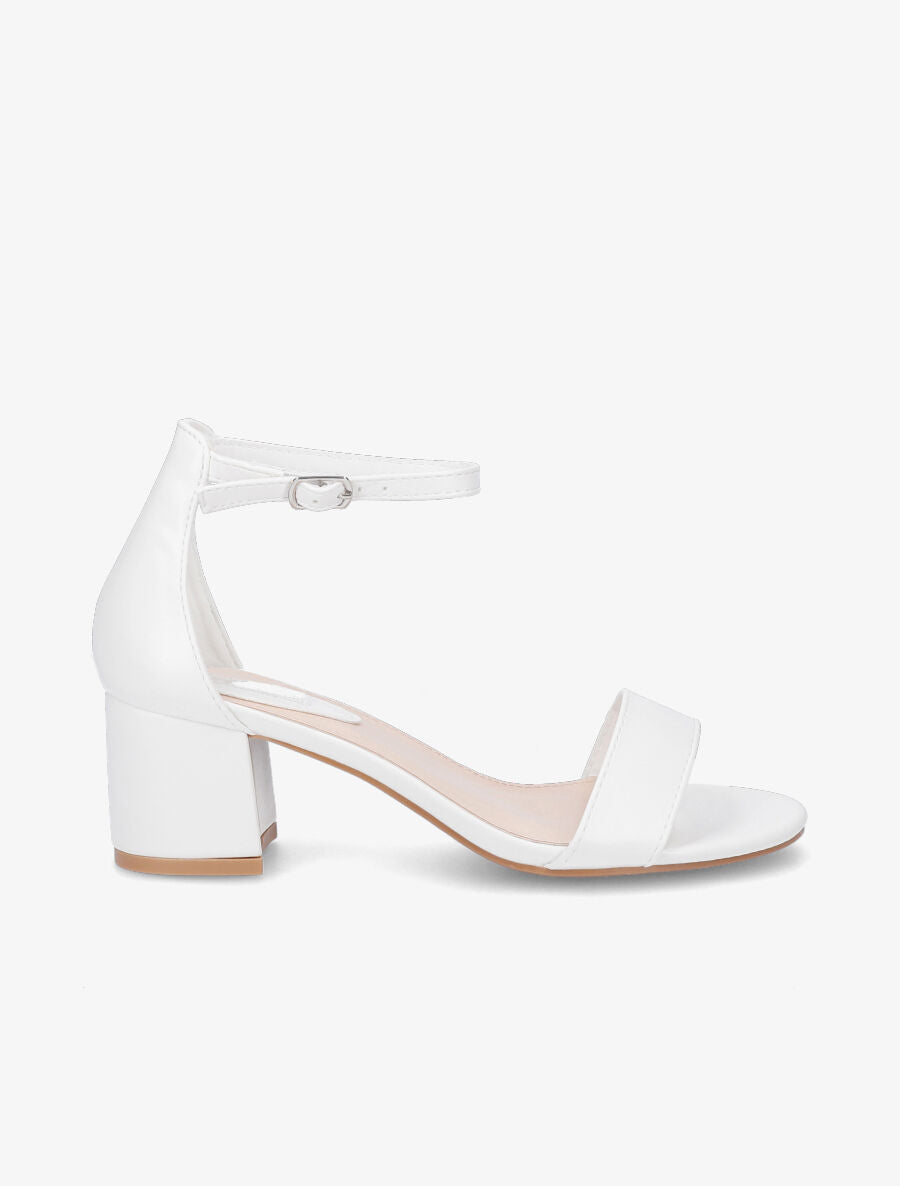 Sandales classiques en simili - Blanc - 1