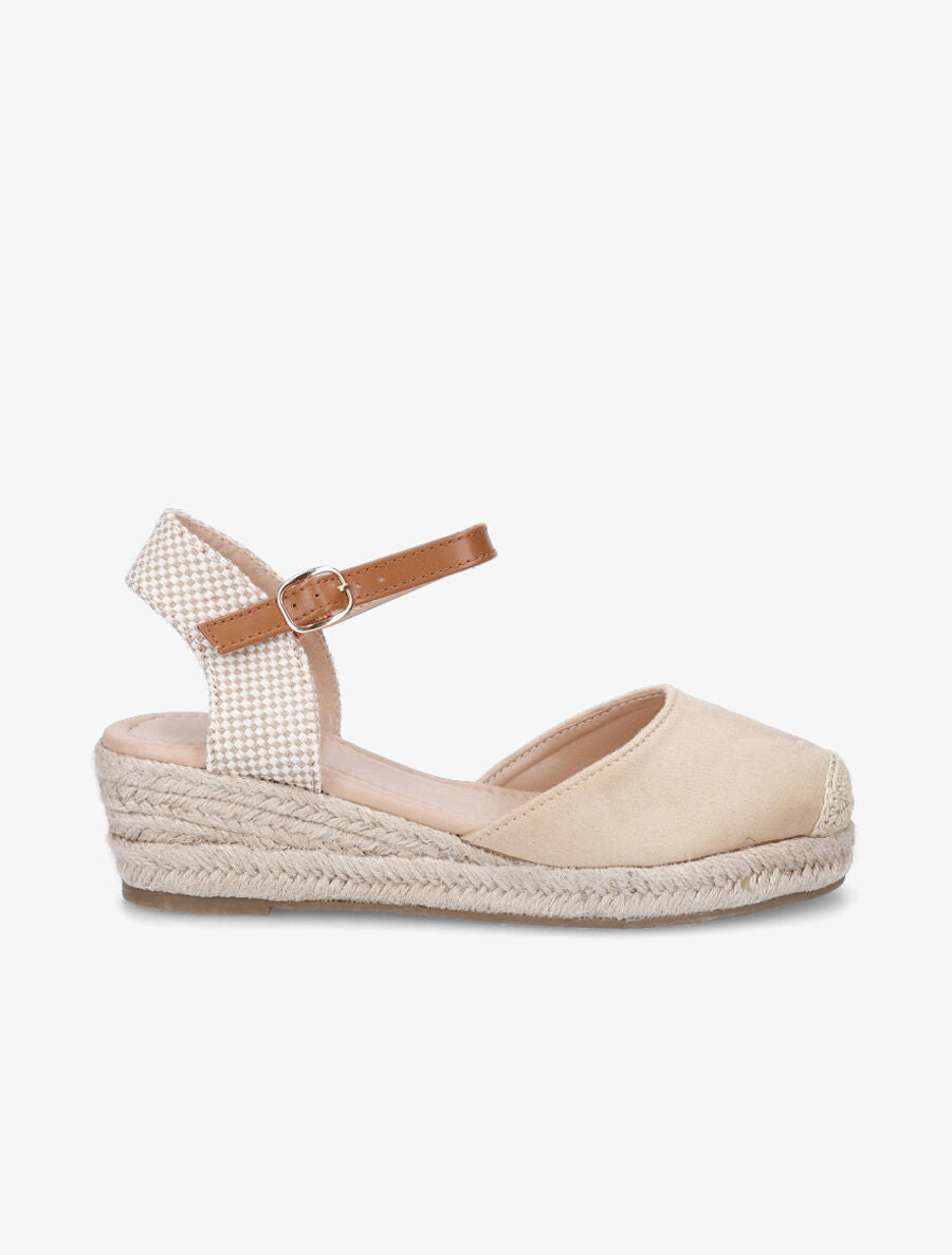 Sandales mi-hautes en suédine - Beige - 5