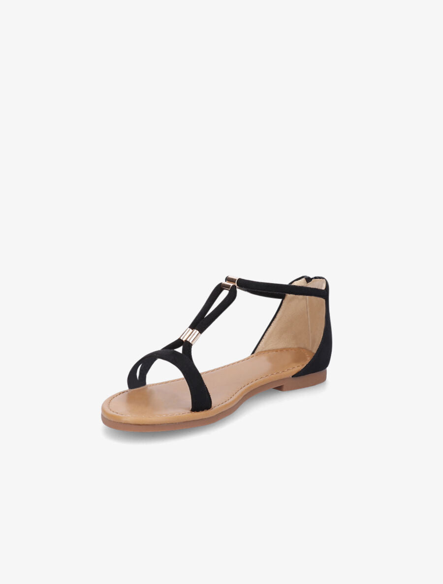 Nu-pieds en suédine - Noir - 3