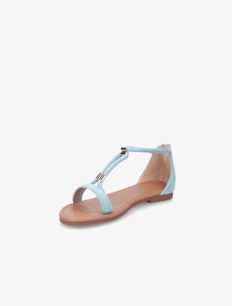 Nu-pieds en suédine - Bleu clair - 3