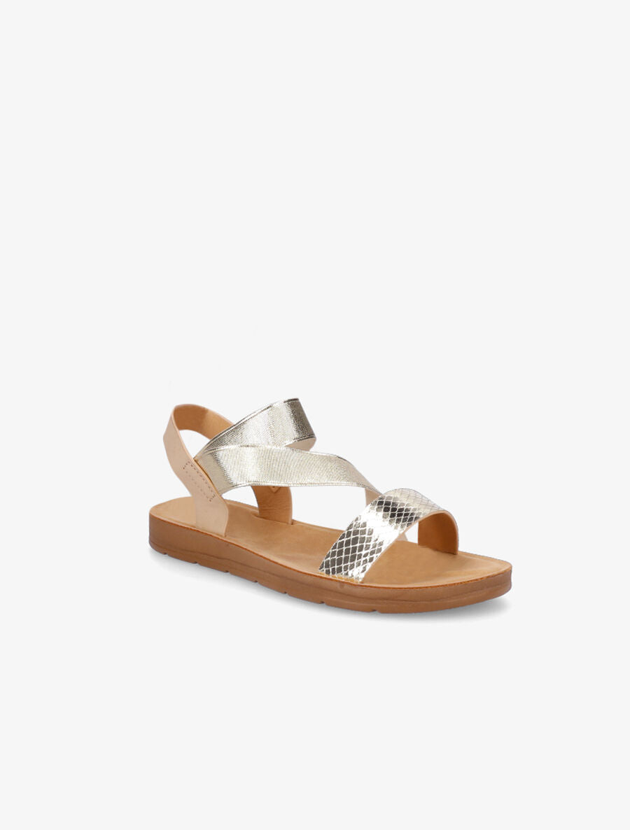 Nu-pieds élastiqués - Or - 2