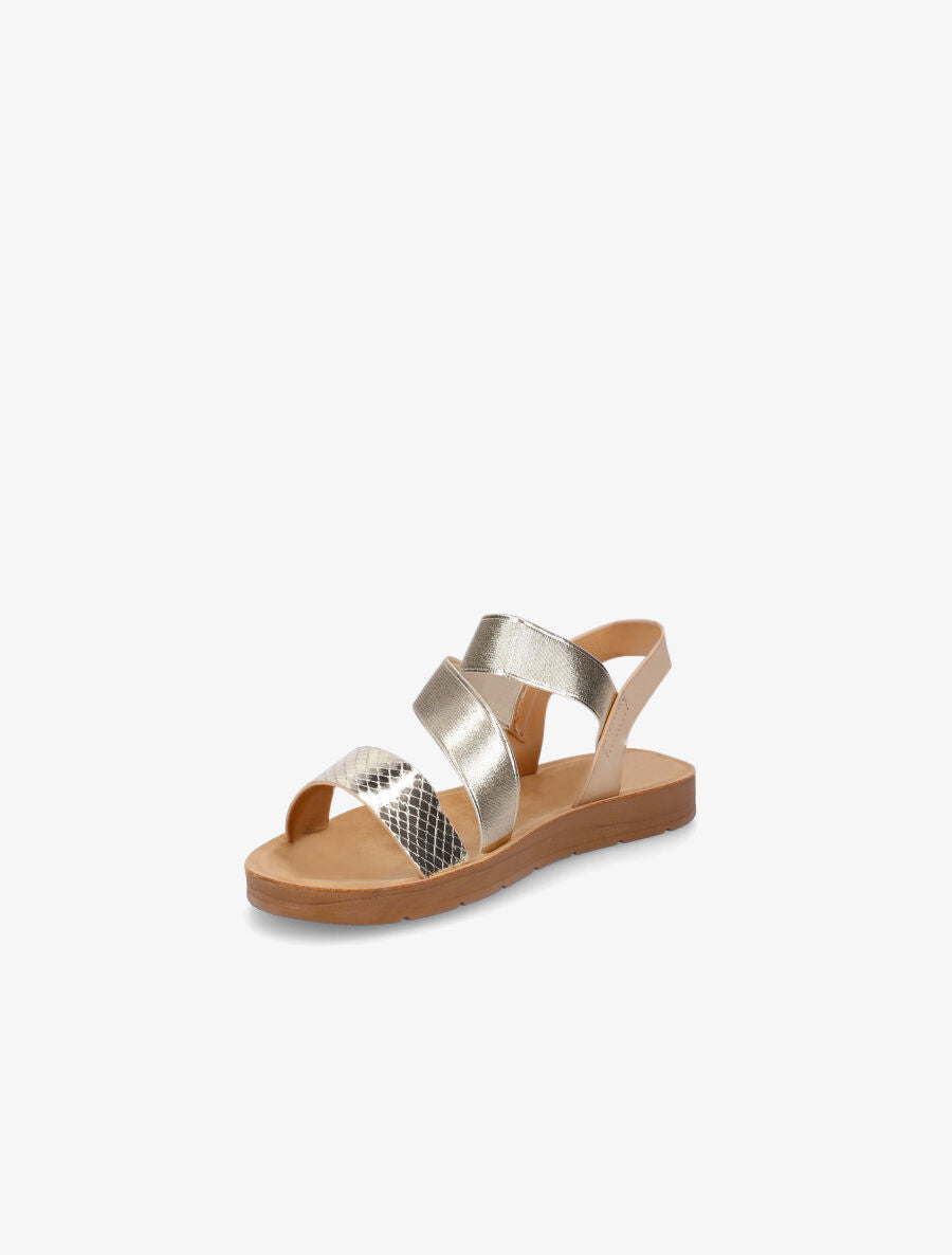 Nu-pieds élastiqués - Or - 3