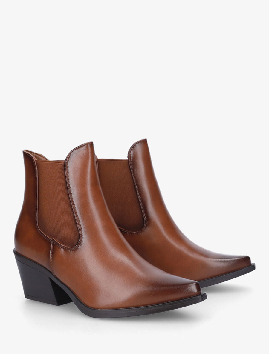 Santiags en simili - Marron - 4