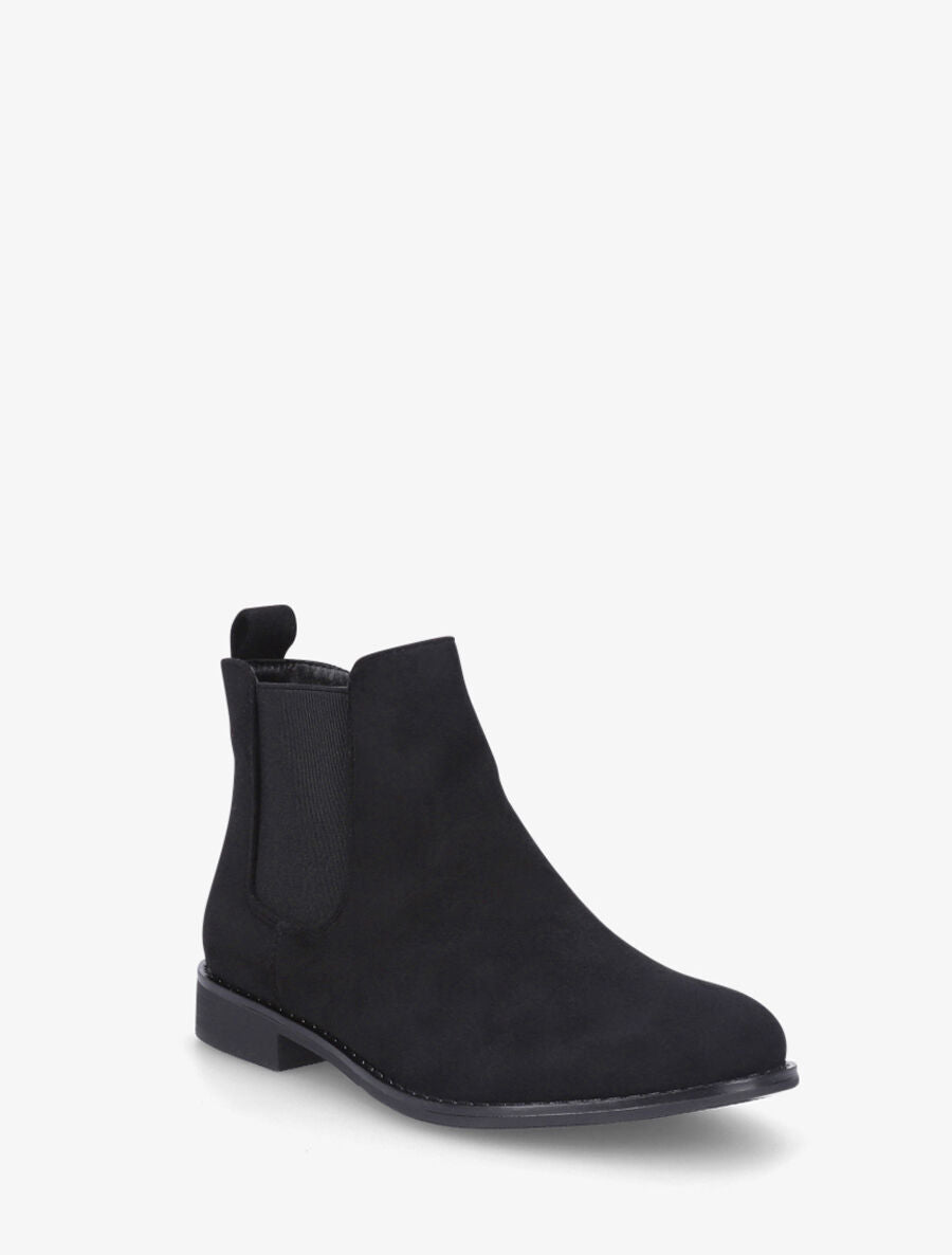 Bottines plates en suédine - Noir - 2