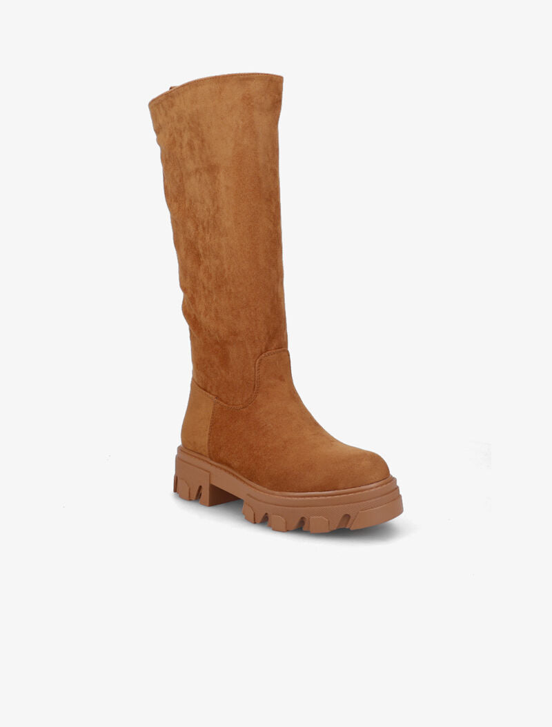 Bottes en suédine - Camel - 3