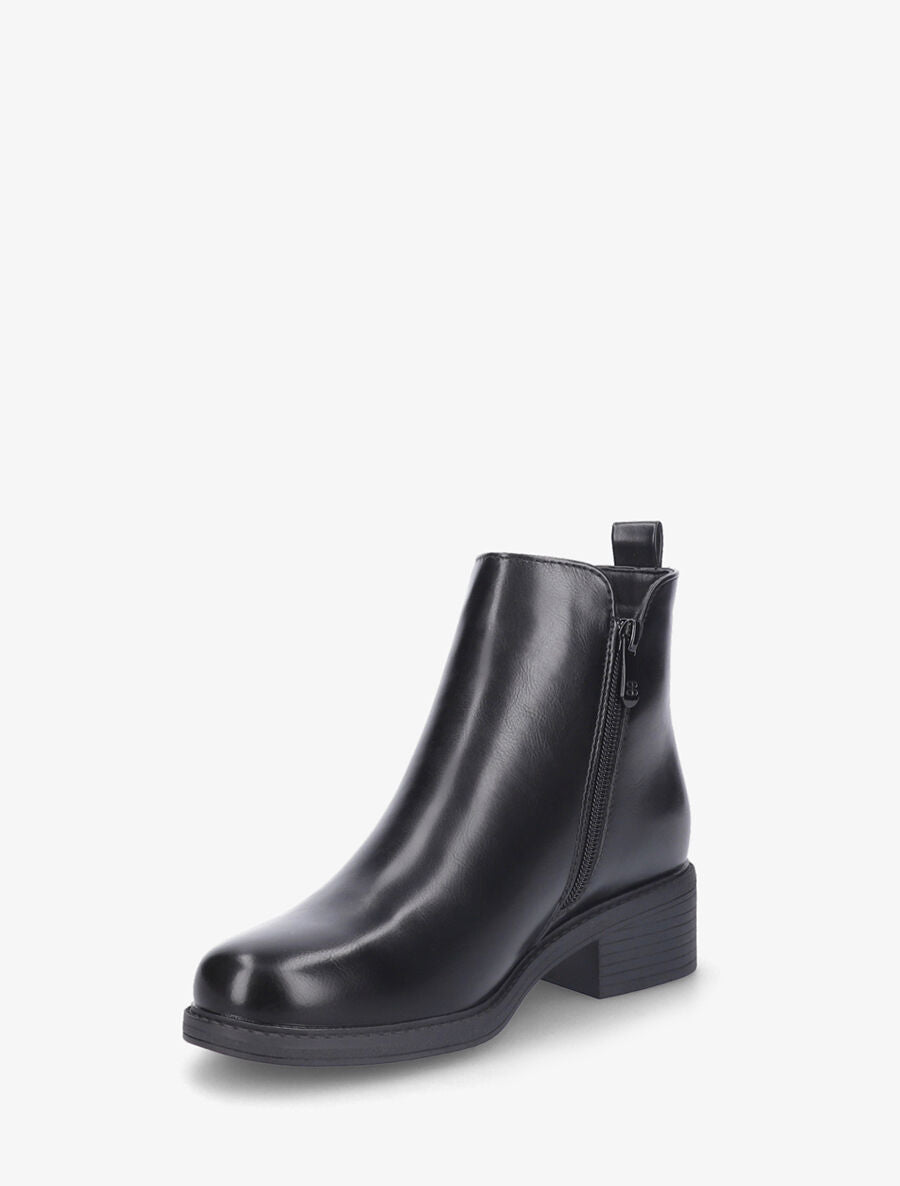Bottines basiques en simili - Noir - 3