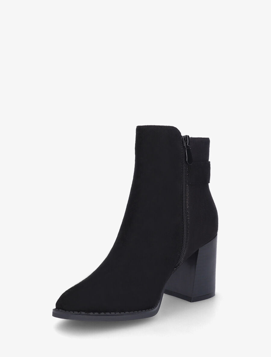 Bottines mi-hautes irisées en suédine - Noir - 3