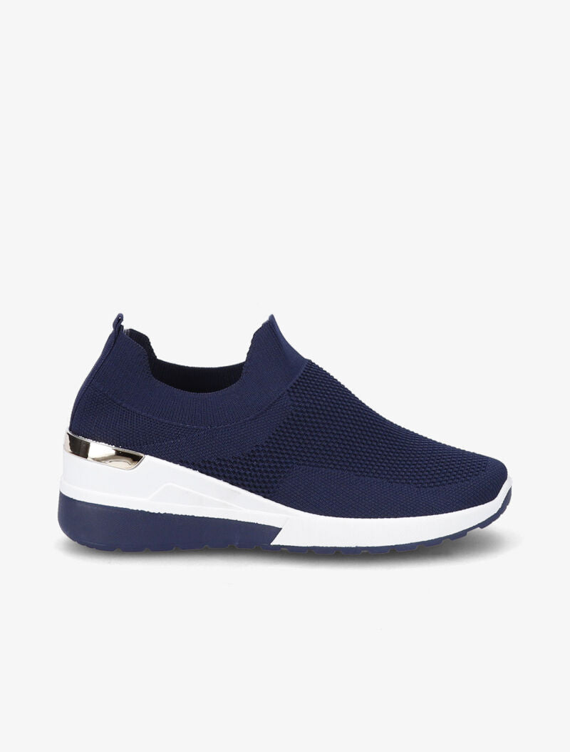 Baskets unicolore en mesh - Bleu - 5