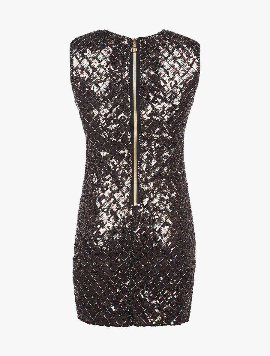 Robe à sequins - anthracite - 2
